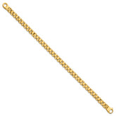 14k Polished and Brushed 6.25mm Fancy Link 8 inch Bracelet